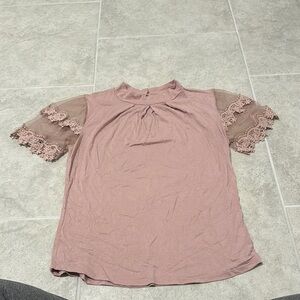 Elegant Lace Sleeve Women's Top